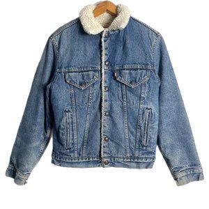 Vintage 80s Levi’s Denim Sherpa Jacket
